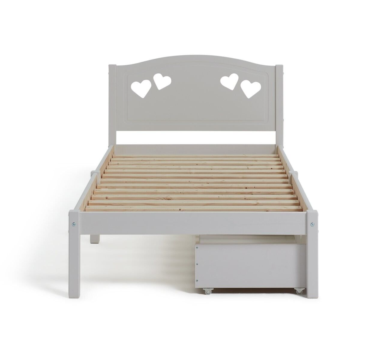 Habitat Home Mia Single Bed Frame with 2 Drawers White | Storage Bed ( B Grade )
