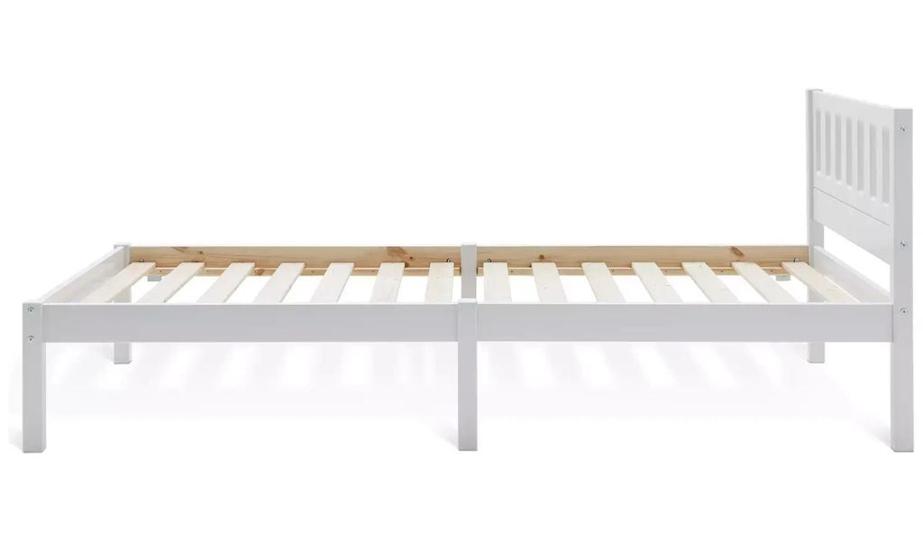 Habitat Ronnie Single Bed Frame - White | Sturdy Modern Bed Kids Teens Adults