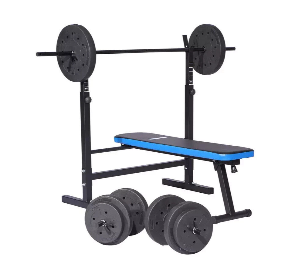Pro Fitness Foldable Weight Bench with 50kg Weight Package