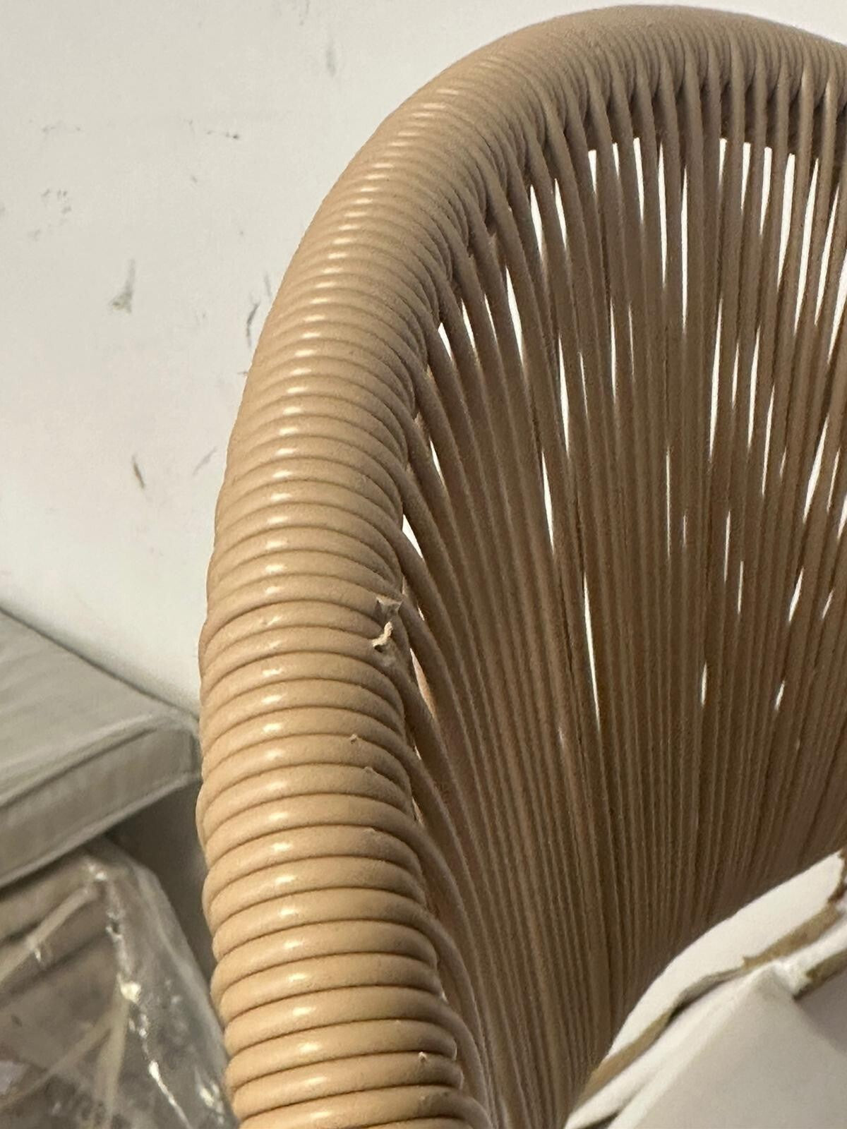 Habitat Elvas Set of 4 Rattan Effect Garden Chair - Natural