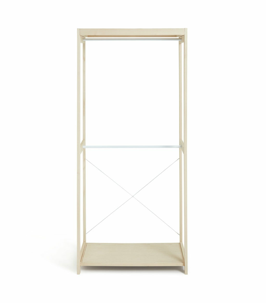 Habitat Flicka Open Double Rail Wardrobe - Pine | Storage Cabinet Bedroom Closet