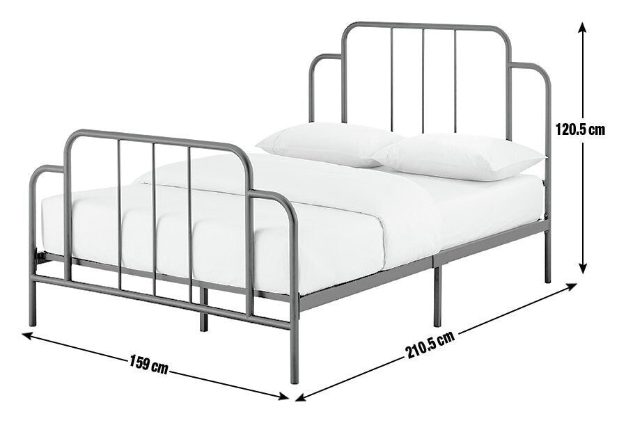Habitat Jacques Kingsize Metal Bed Frame - Black | Strong Durable Frame Bedroom