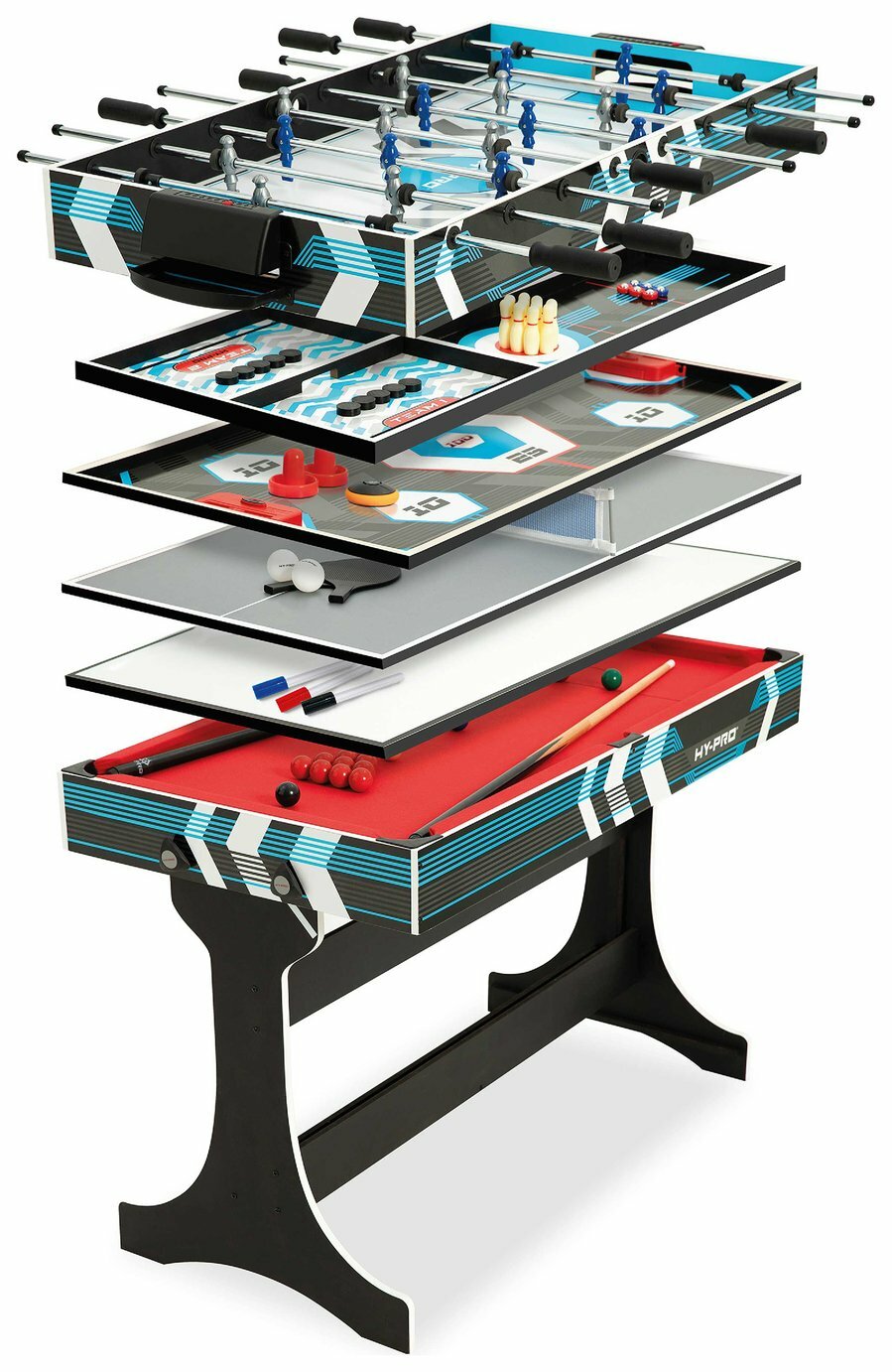 Hy-Pro 12 in 1 Folding Multi Games Table ( B Grade 24452 )