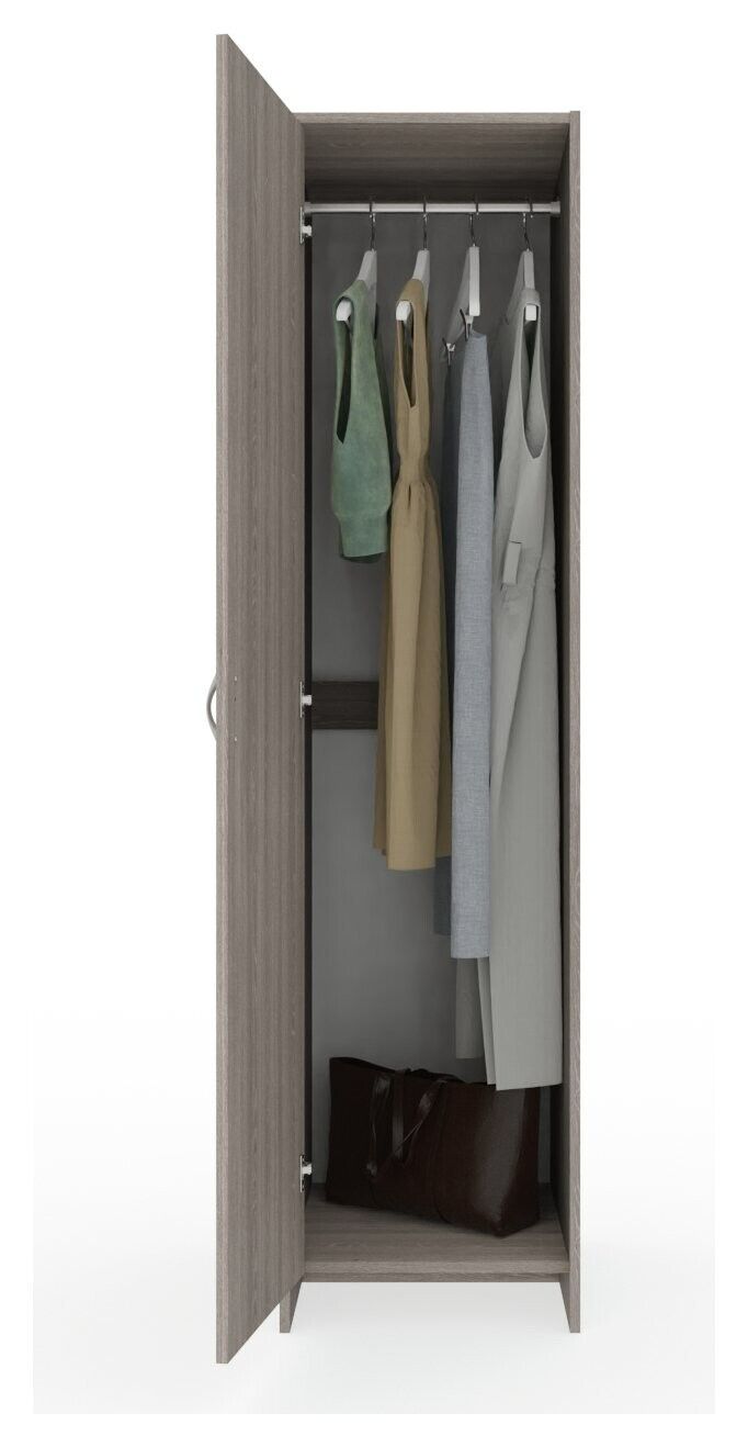 Seville 1 Door Wardrobe - Grey & Oak ( B Grade 51751 - 51752 )