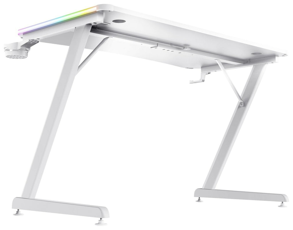 Trust GXT709 Luminus RGB Gaming Desk - White