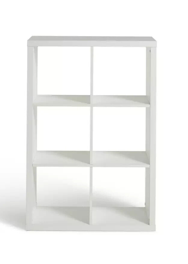 Habitat Squares Plus 6 Cube Storage Unit - White | Organiser Shelf Living Room