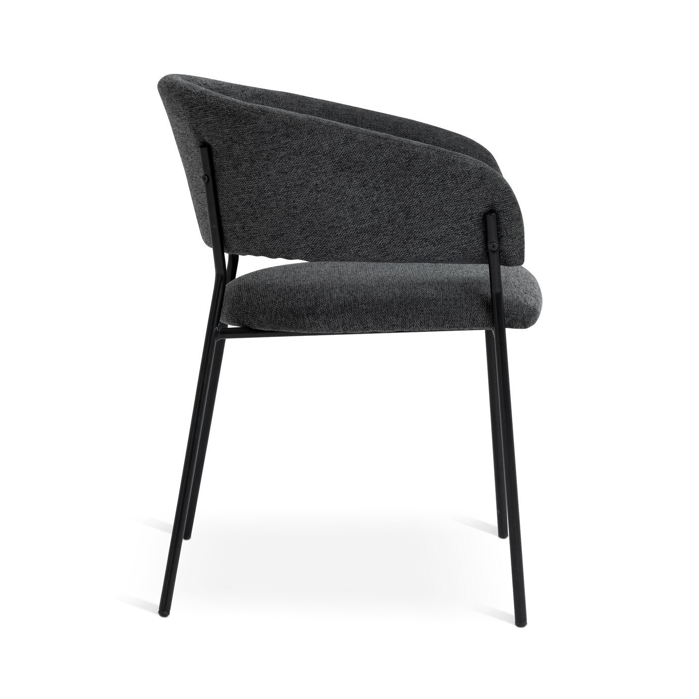 Habitat Sawyer Pair of Fabric Dining Chairs - Charcoal