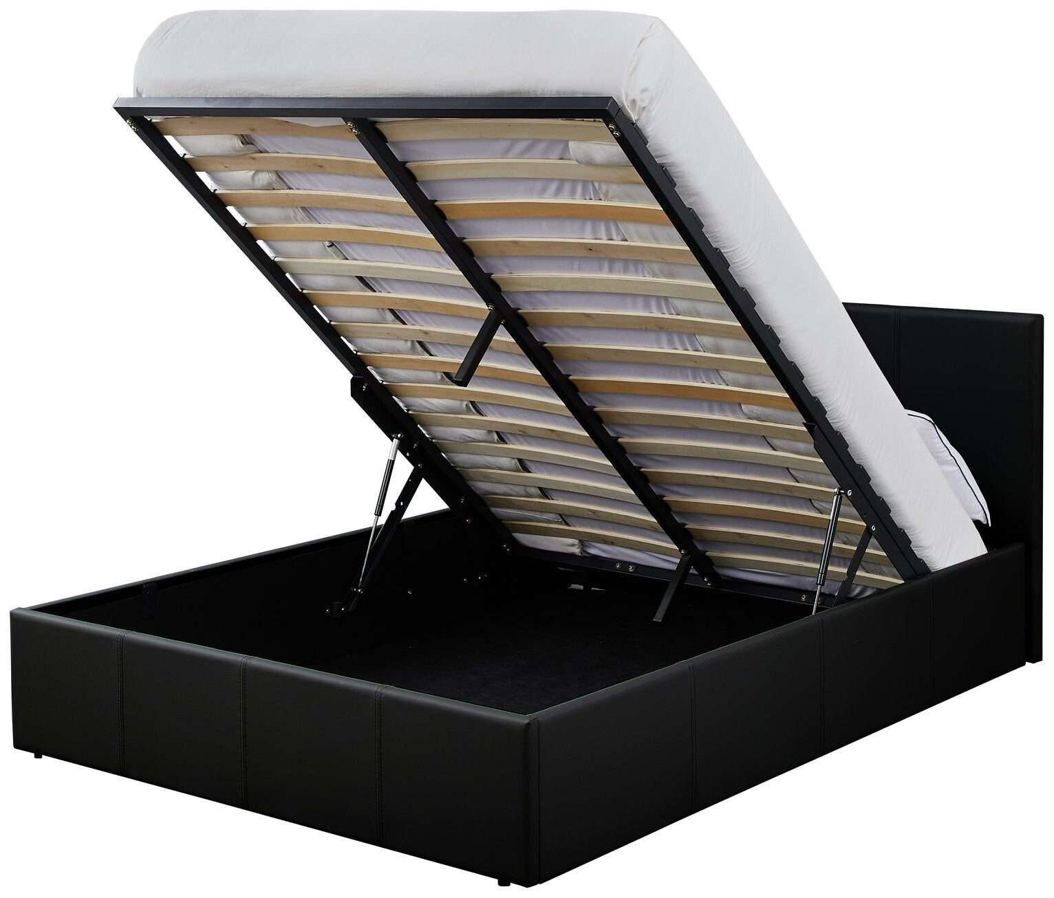 Home Lavendon Kingsize End Open Ottoman Bedframe-Black