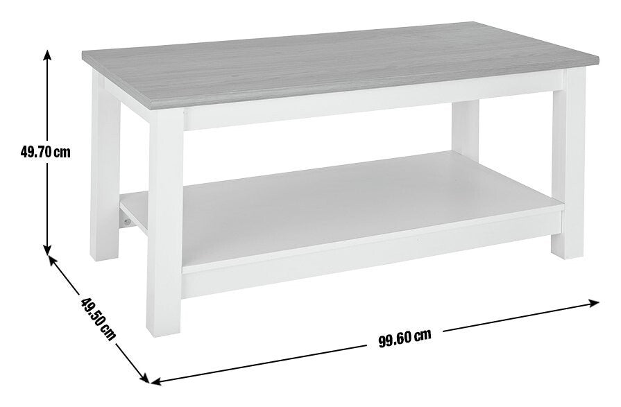 Habitat Winchester Coffee Table - Grey | Oak Effect Top, Living Room Table