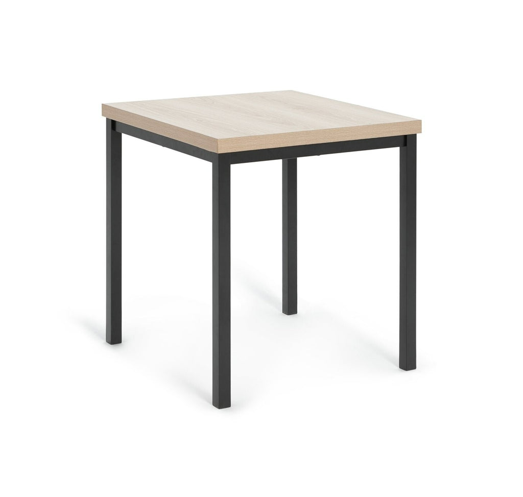 Zayn Wood Effect Dining Table & 2 Black Chairs