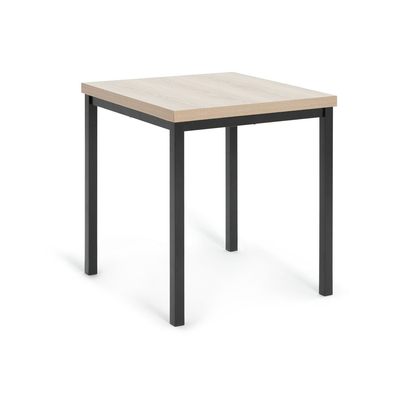 Zayn Wood Effect Dining Table & 2 Black Chairs