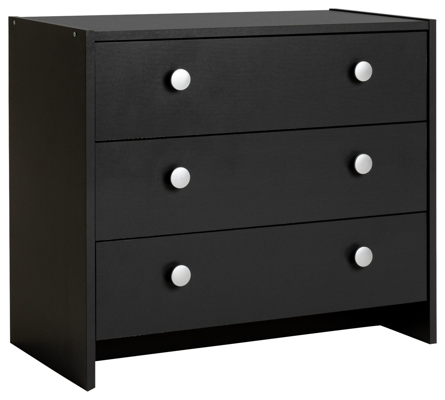 Home Seville 3 Drawer Chest Anthracite | Bedroom Furniture Storage Modern Design
