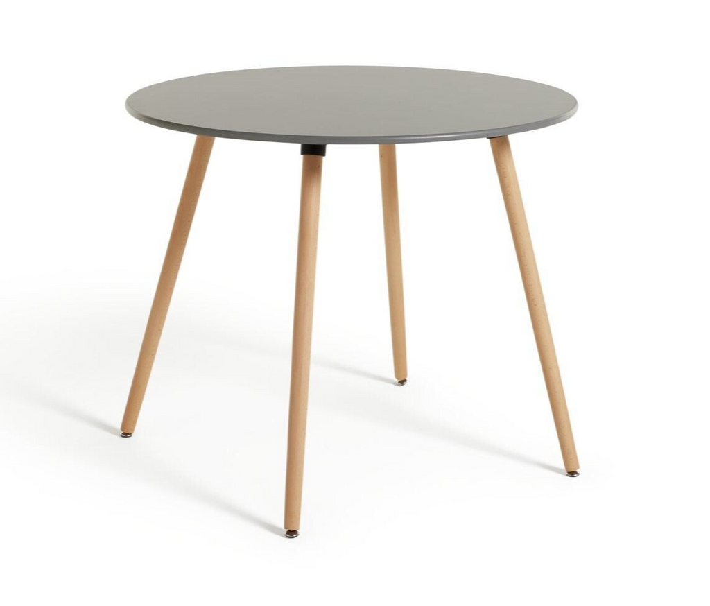 Habitat Quattro Grey Dining Table & 4 Grey Chairs (B Grade 53566 - 53570 )