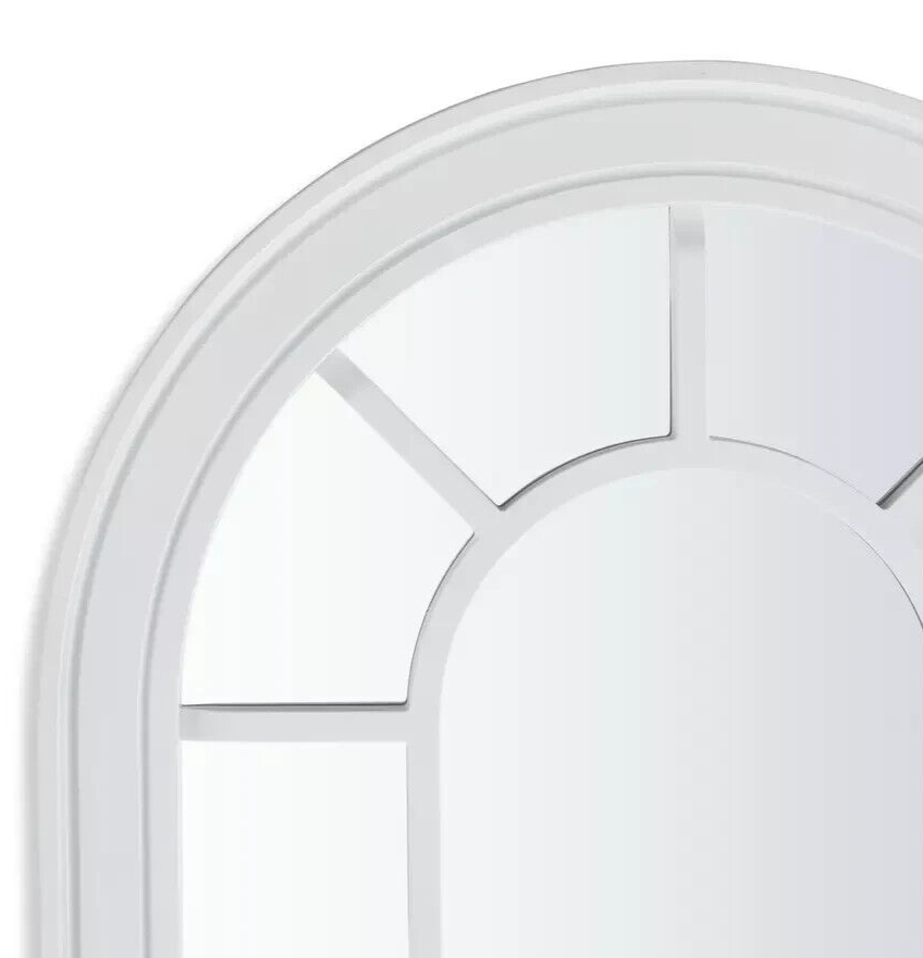 Arch Window Mirror - White - 122x46cm