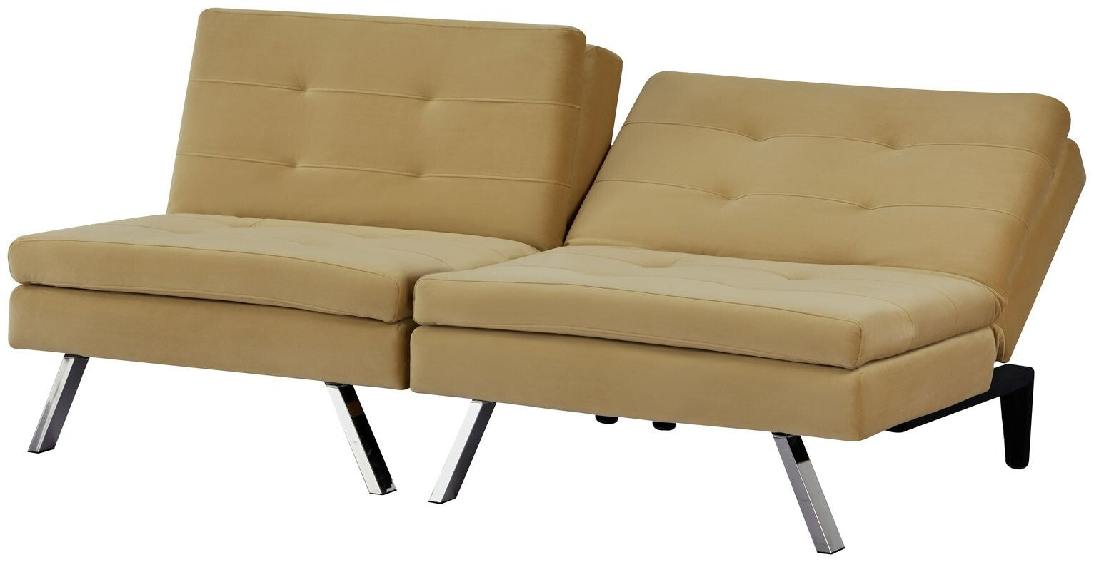 Habitat Duo Fabric 2 Seater Clic Clac Sofa Bed - Camel