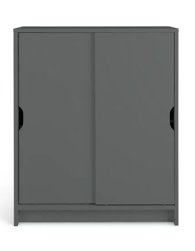 Chloe 2 Door Shoe Storage Cabinet - Grey ( B Grade )