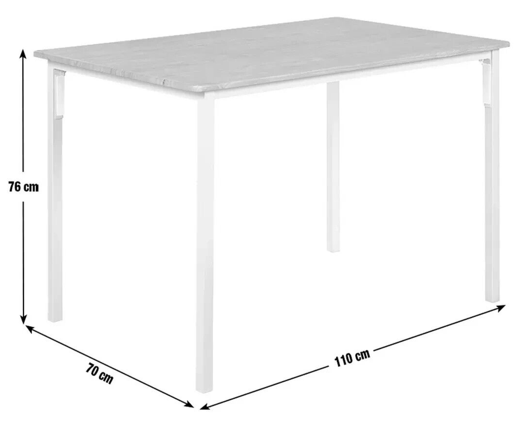 Bolitzo 4 Seater Dining Table - White ( B Grade )