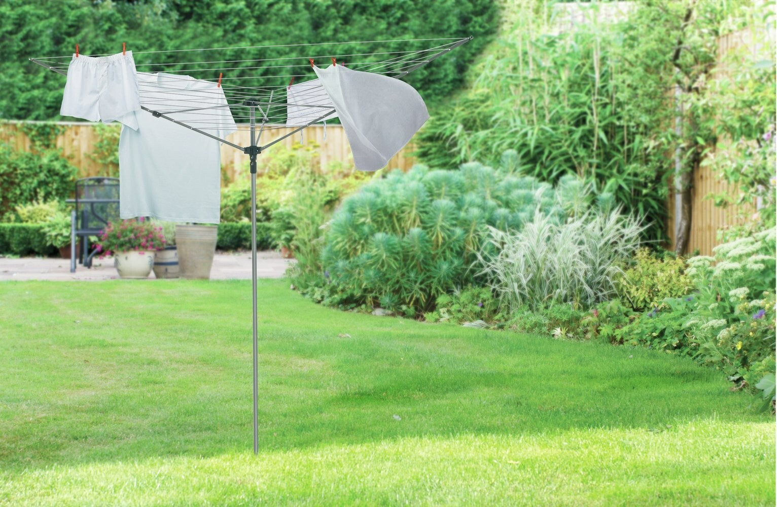 Vileda 40m 3 Arm Rotary Outdoor Washing Line