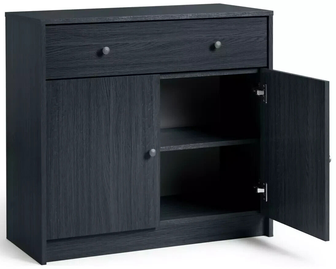 Maine 2 Door 1 Drawer Sideboard - Black
