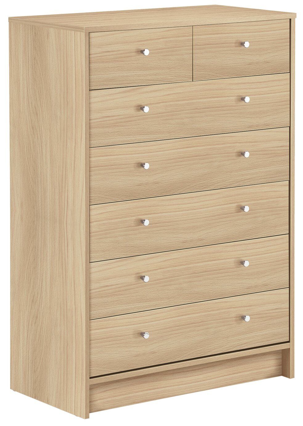 Malibu 5+2 Drawer Chest of Drawers - Beech Effect