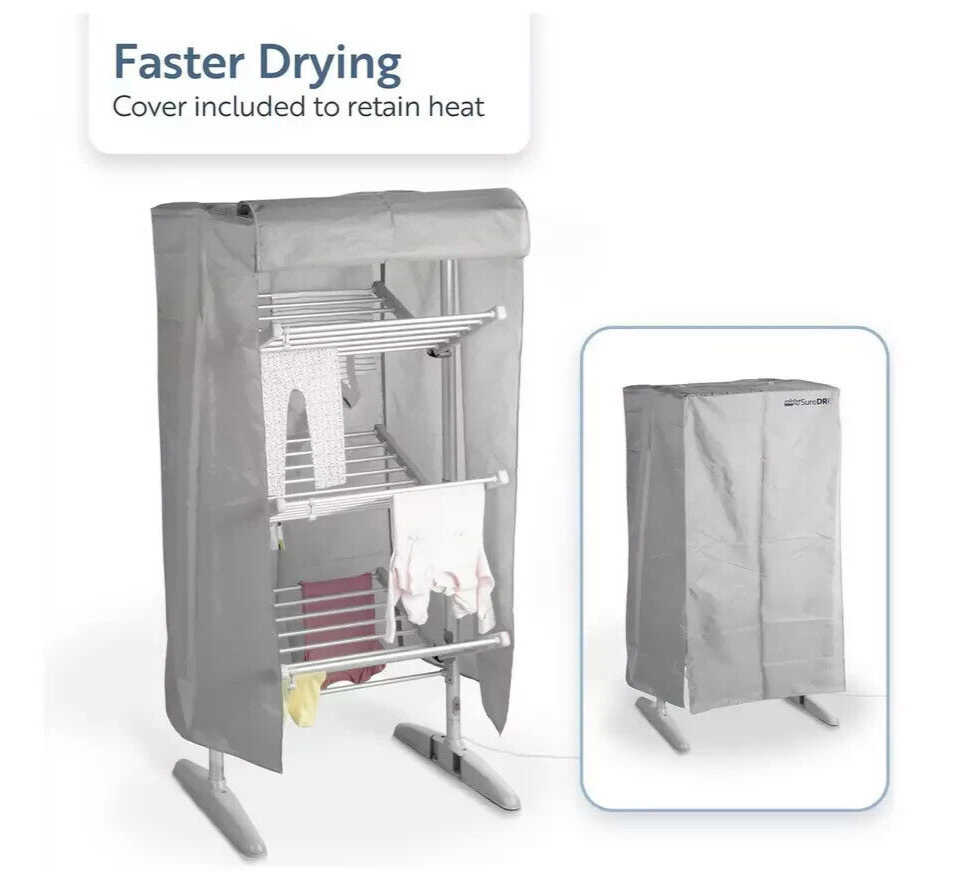 Minky Sure Dri 23m 4 Tier Heated Clothes Airer with Cover