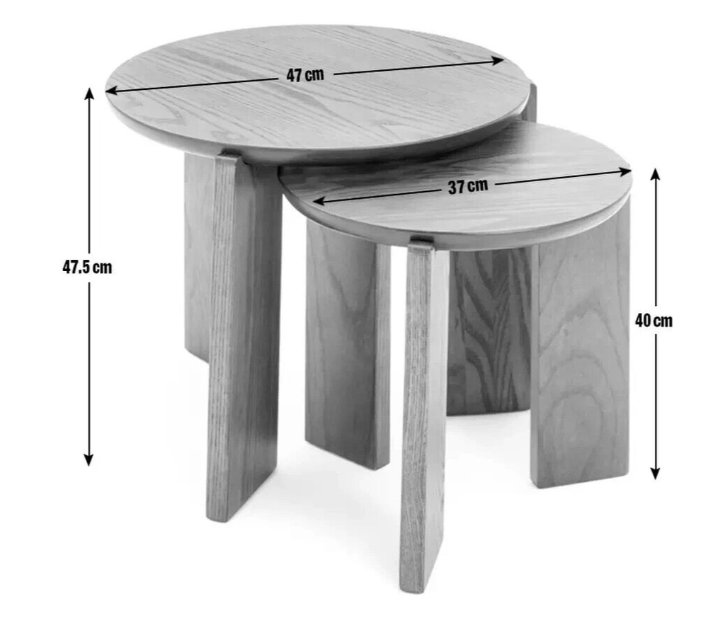 Habitat Xylo Nest of 2 Tables - Oak