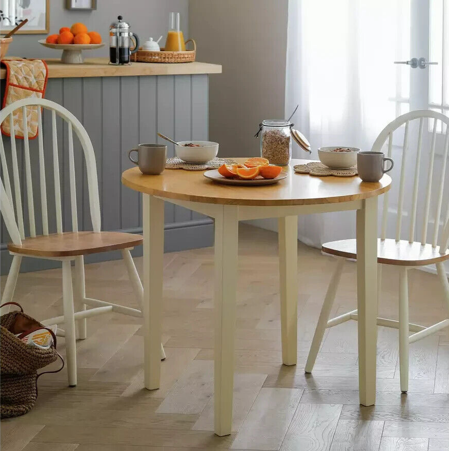 Chicago Solid Wood 2-4 Seater Dining Table - Grey