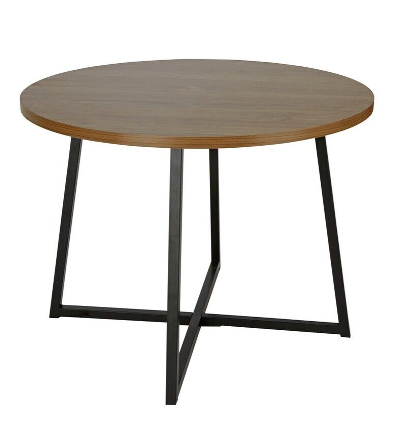 Habitat Nomad Oak Dining Table & 4 Chocolate Chairs | Modern Dining Set for Home