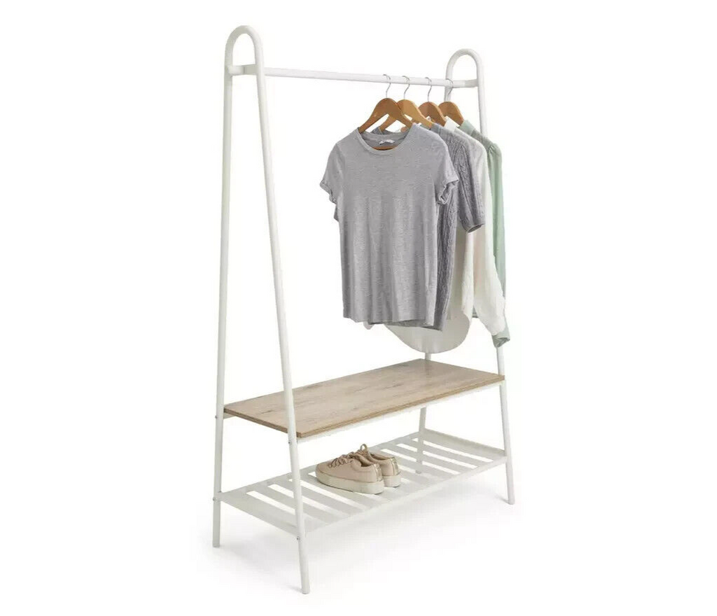 Habitat Turner Double Clothes Rail - White