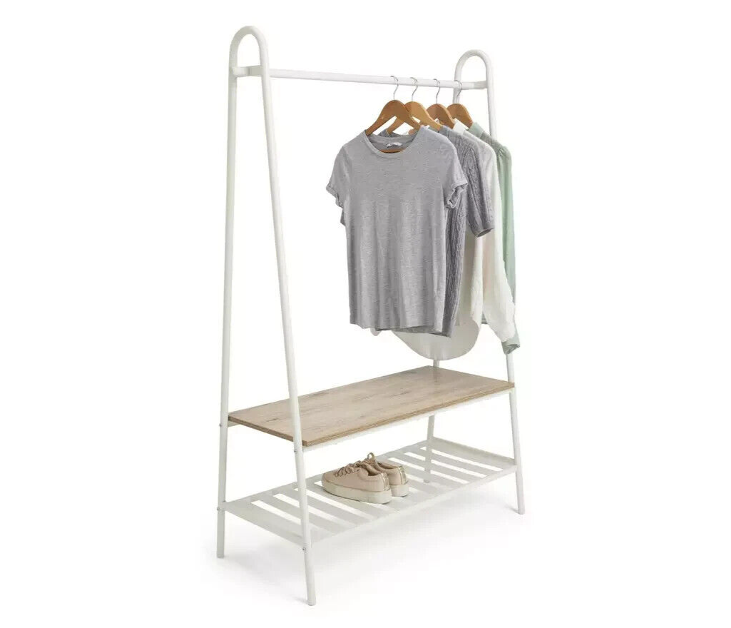 Habitat Turner Double Clothes Rail - White