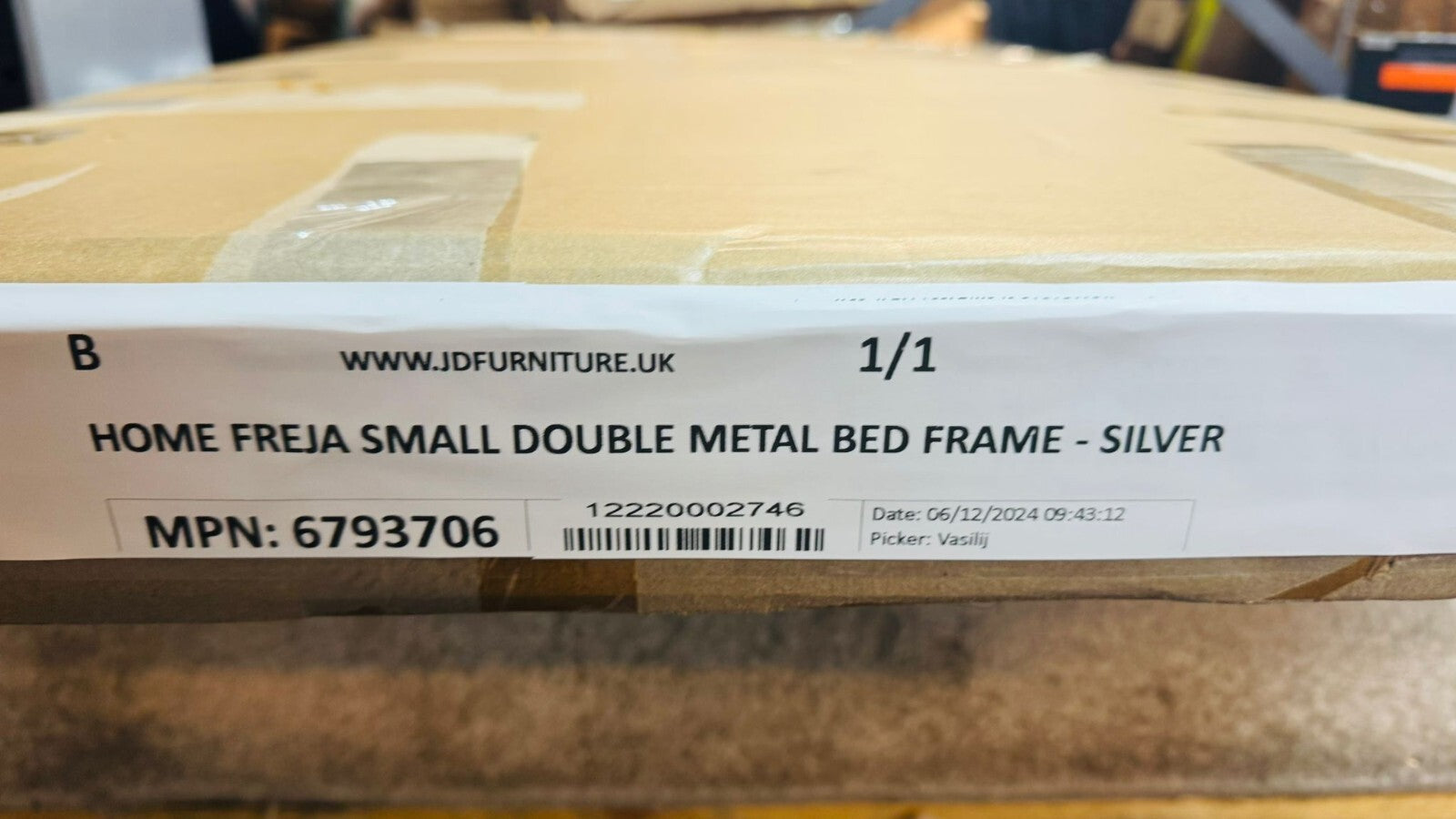 Freja Small Double Metal Bed Frame - Silver ( B Grade 35323 )