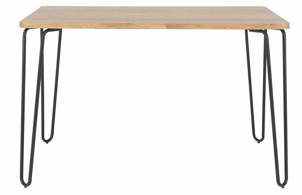 Habitat Tyler Ash and Black Metal 4-6 Seat Dining Table
