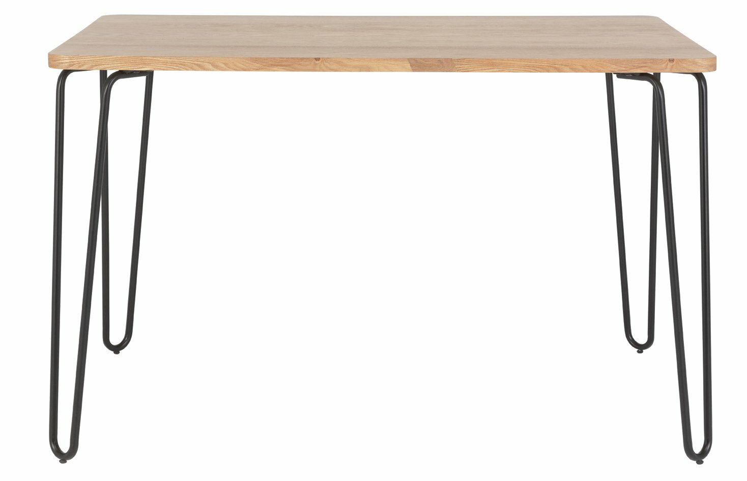 Habitat Tyler Ash and Black Metal 4-6 Seat Dining Table