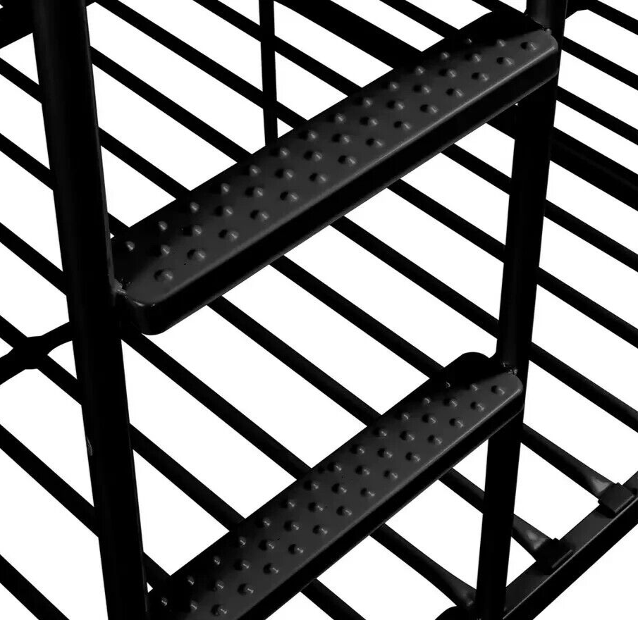 Mason Single Bunk Bed For Kids / Adults / Teenager - Black (No Mattress)