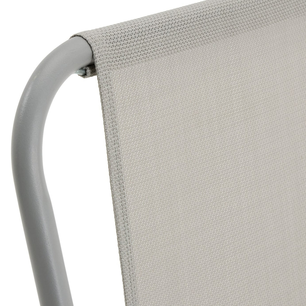 Home 4 Seater Metal Patio Set - Light Grey