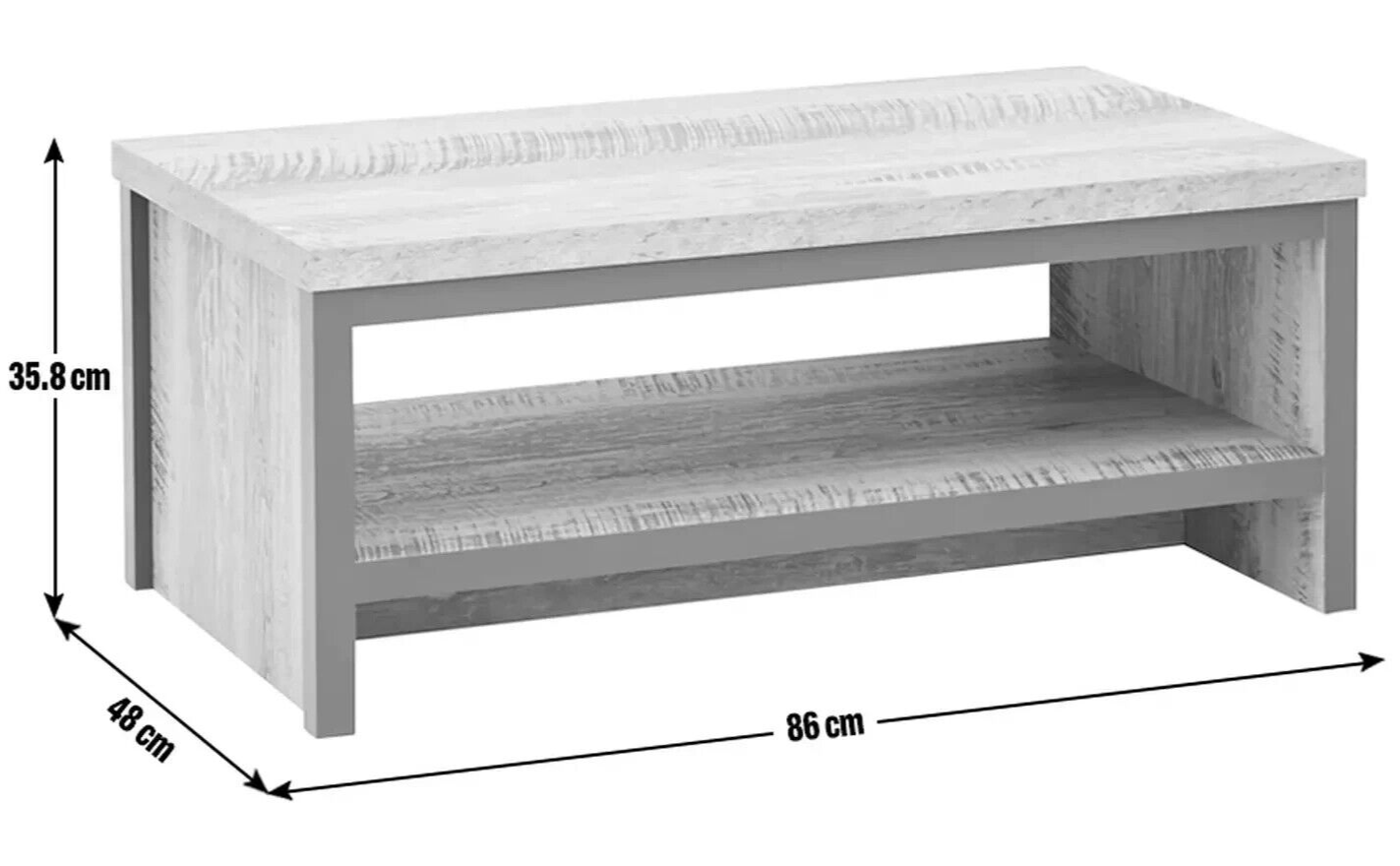 GFW Boston Coffee Table - Grey