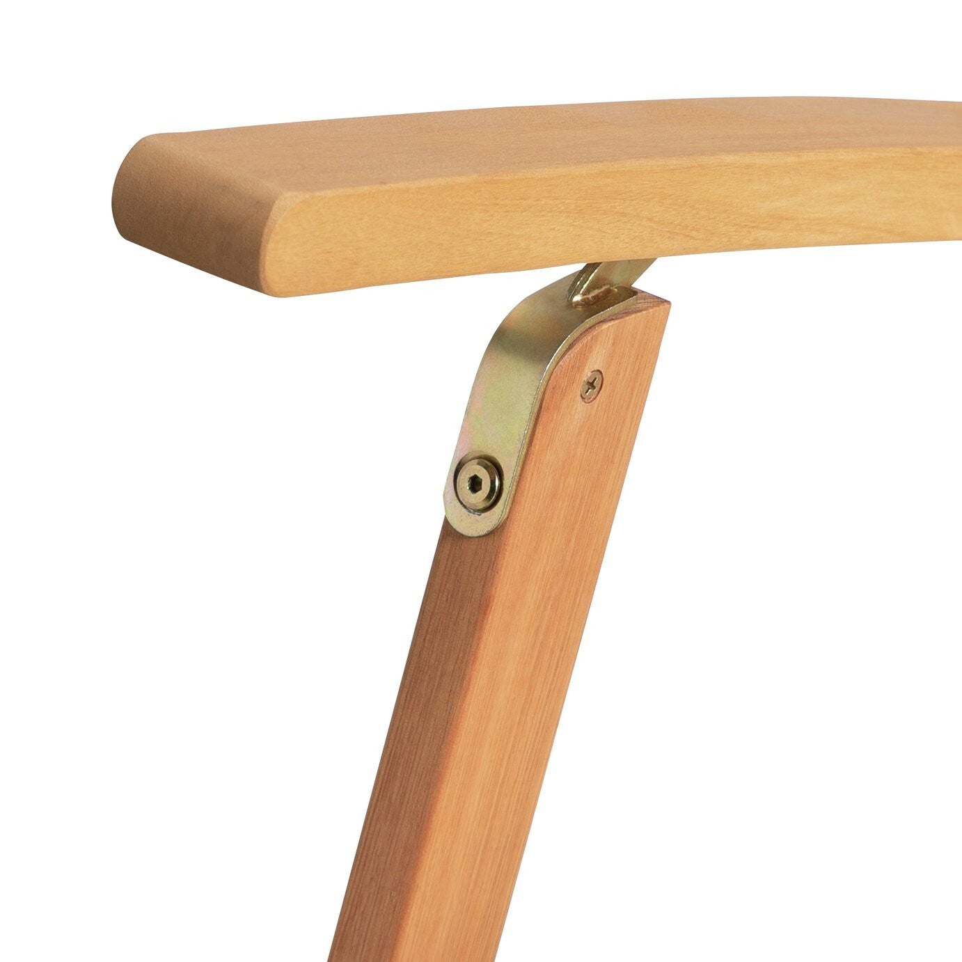 Folding Wooden Sun Lounger - Cream
