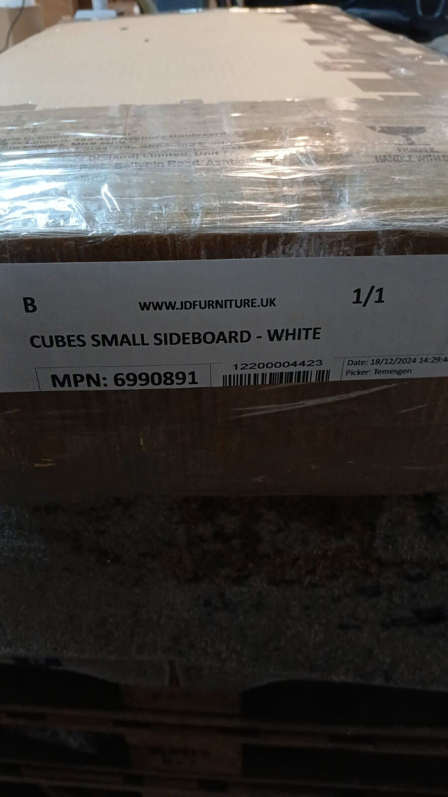 Habitat Cubes Small Sideboard - White ( B Grade 37570 )