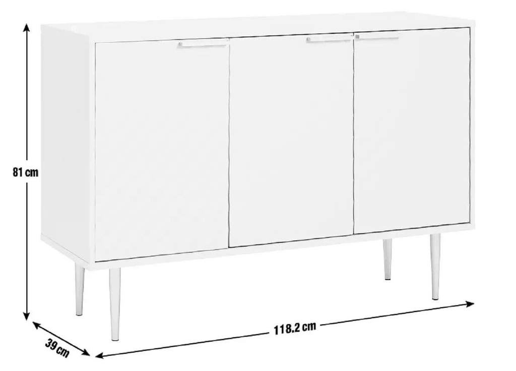Habitat Oti 3 Door Sideboard - Champagne