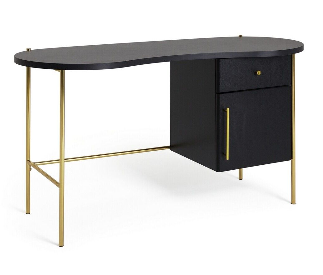 Habitat 1 Drawer Jelly Bean Desk - Black