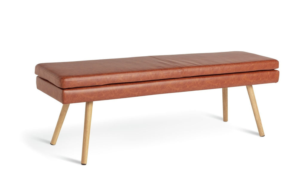 Lex Faux Leather Dining Bench - Tan ( B Grade )