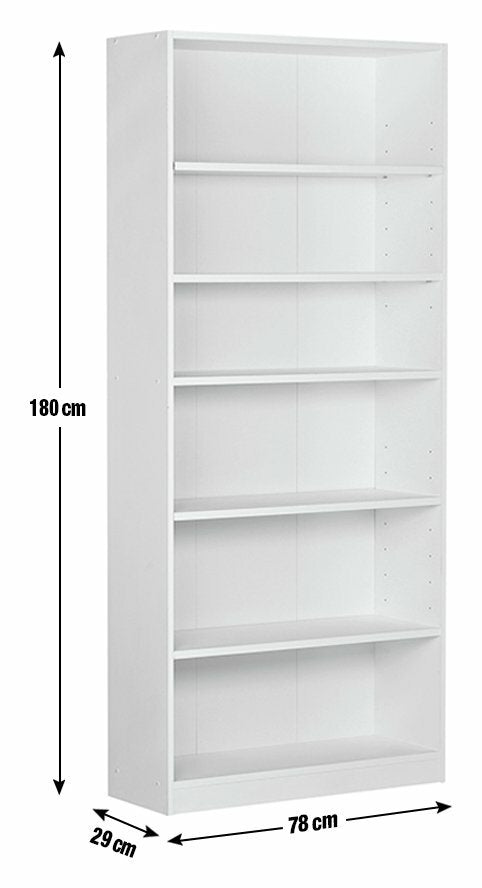 Maine Deep Bookcase - White  ( B Grade 54903 - 54904 )