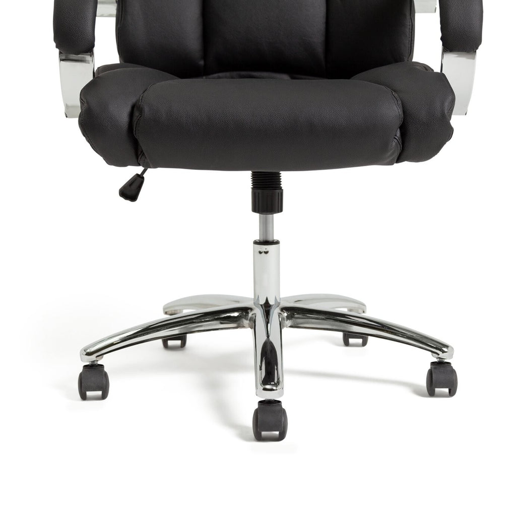Habitat Leather Faced Office Chair - Black