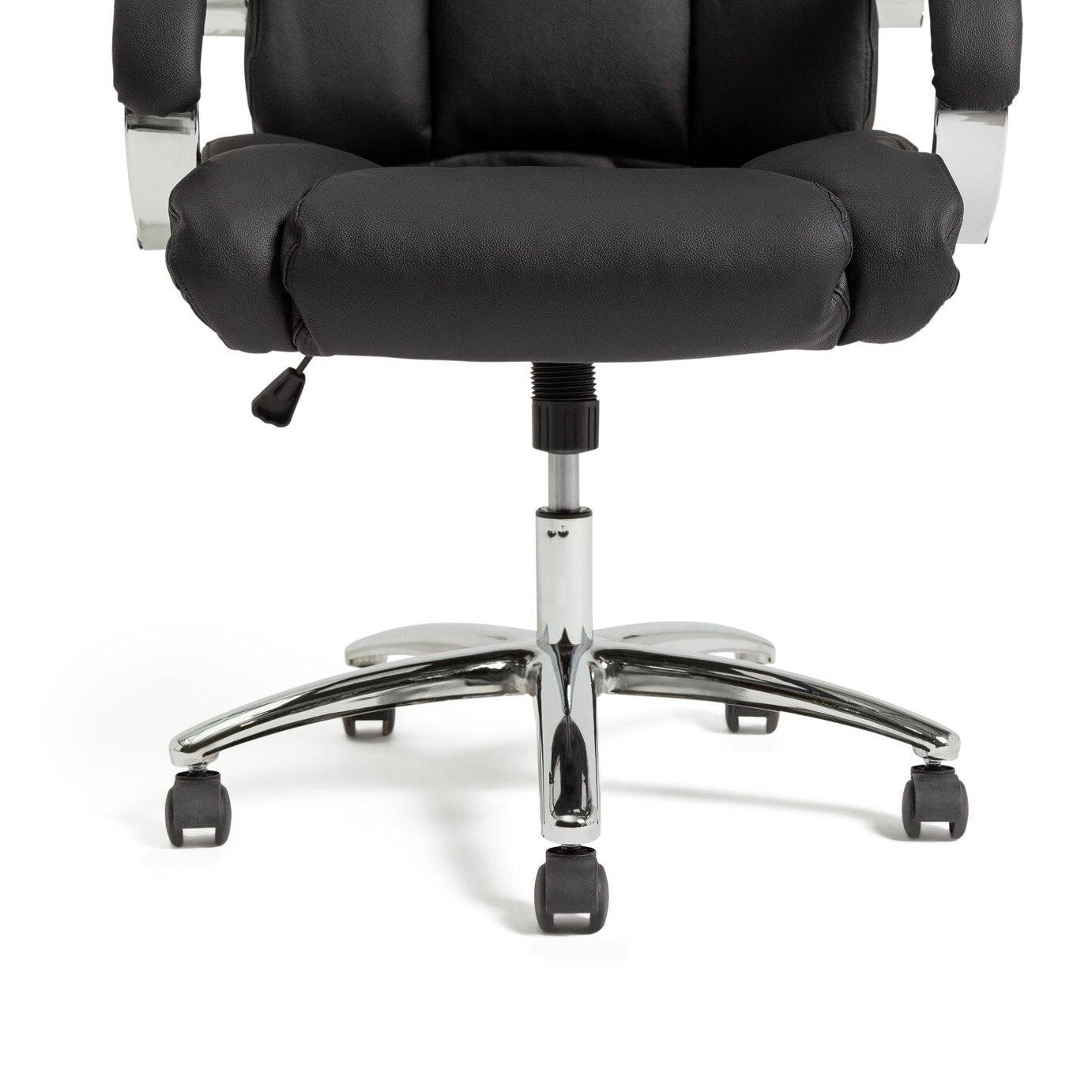 Habitat Leather Faced Office Chair - Black