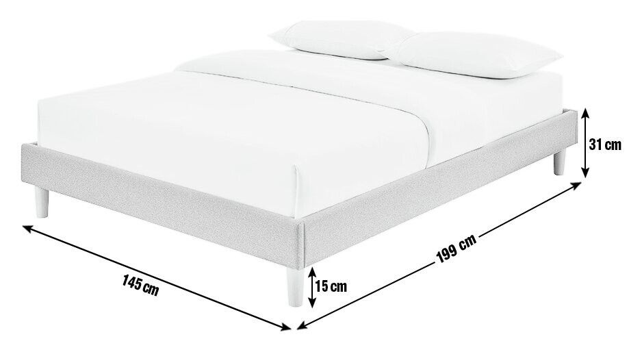 Home Arthur Platform Double Bed Frame - Natural
