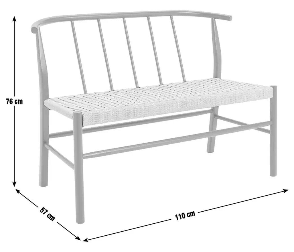 Habitat 60 Scottie Oak Bench - Blue