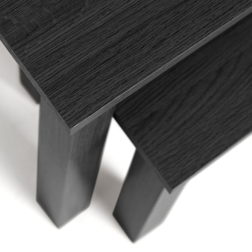Nest of 2 Tables Black | Modern Side Tables Living Room Furniture