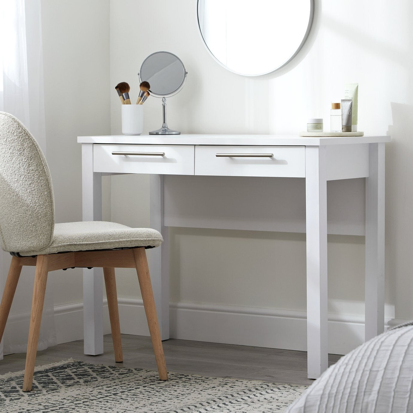 Brisbane 2 Drawer Dressing Table - White ( B Grade 34917 )