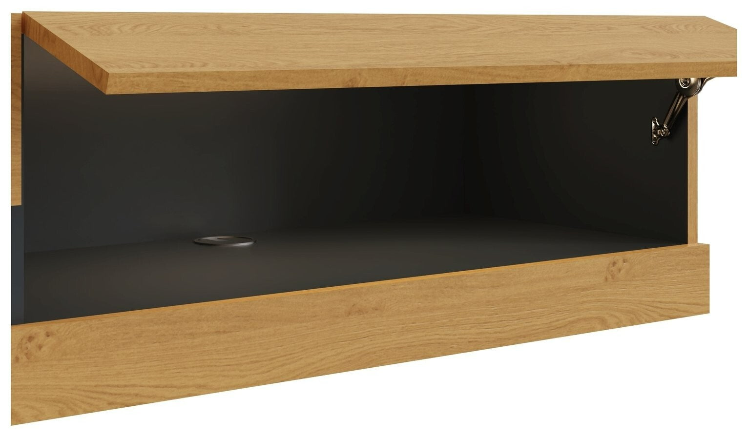 GFW Leon 120cm LED Wall TV Unit - Oak Effect