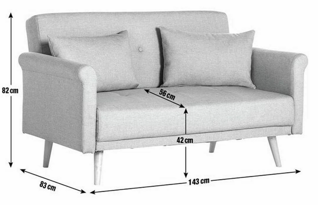 Habitat Evie 2 Seater Fabric Sofa in a Box - Charcoal| Compact Living Room Couch